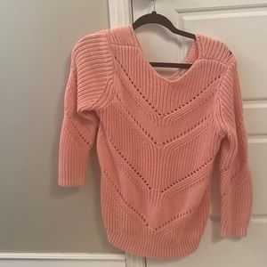 Rose pink Loft off the shoulder sweater. Size M